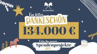 134.000 Euro gespendet – Fettes Dankeschön! 134.000 Euro gespendet – Fettes Dankeschön!